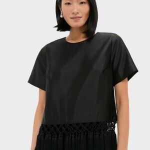 Tuckernuck Black Dupioni Chadwick Tassel Top